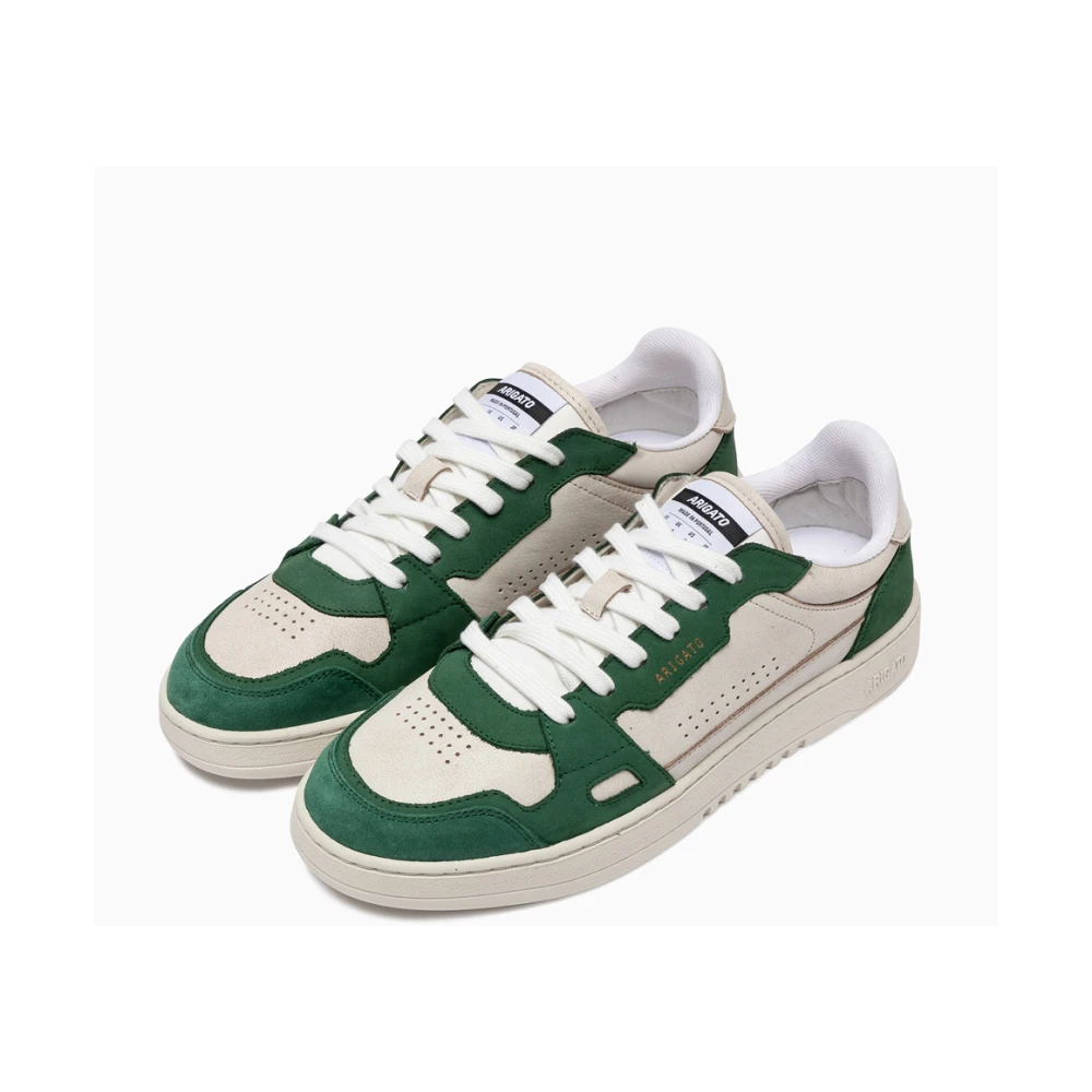Axel Arigato Leren Sneakers met Contrast Overlays Green Heren