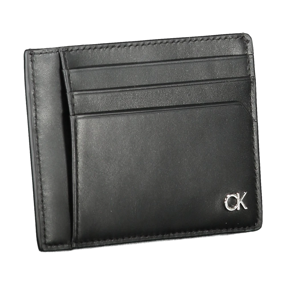 Calvin Klein Heren Portemonnee Zwart Kaarthouder Muntvak Black Heren