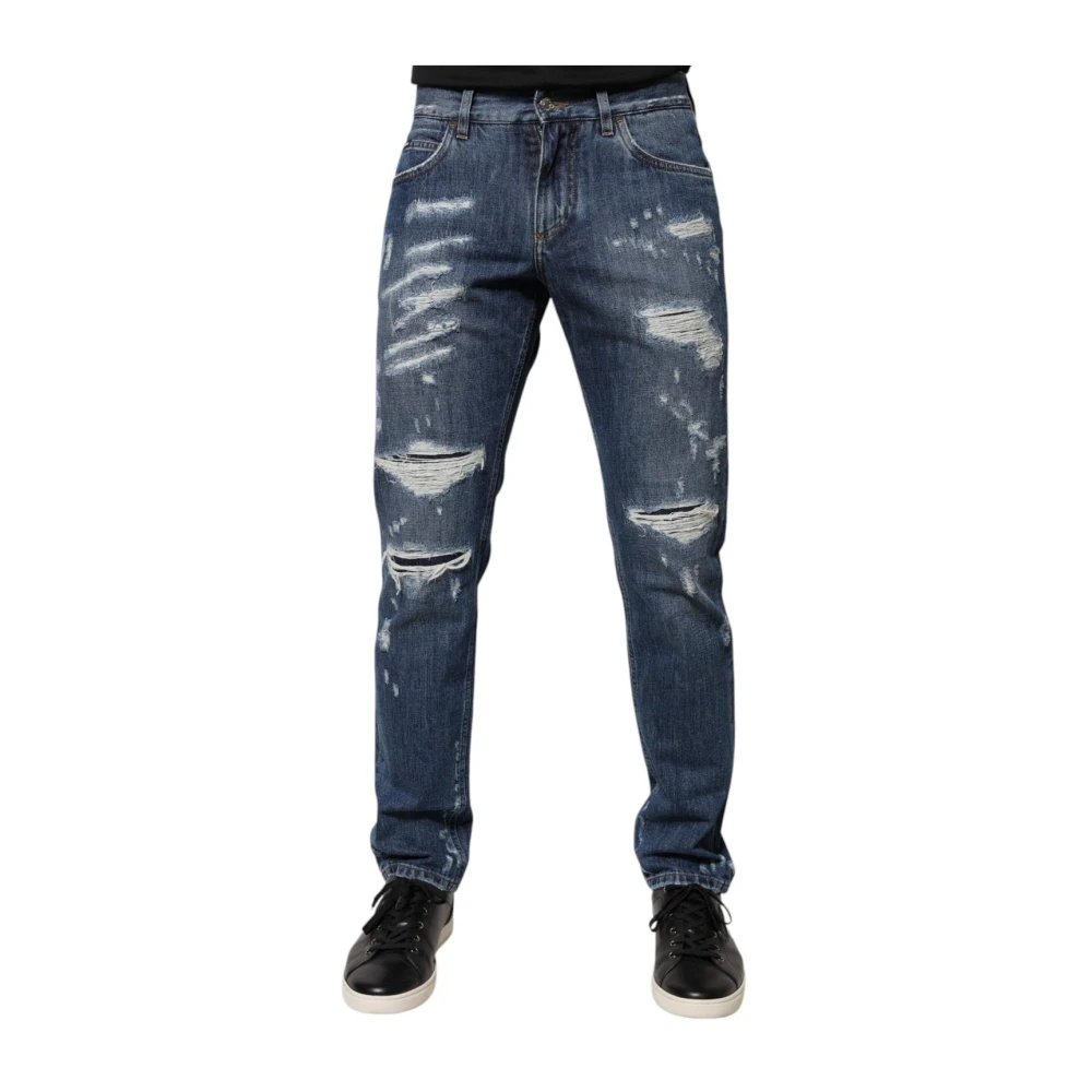 Dolce & Gabbana Vaqueros Skinny Desgastados Jeans Hombre Azul S