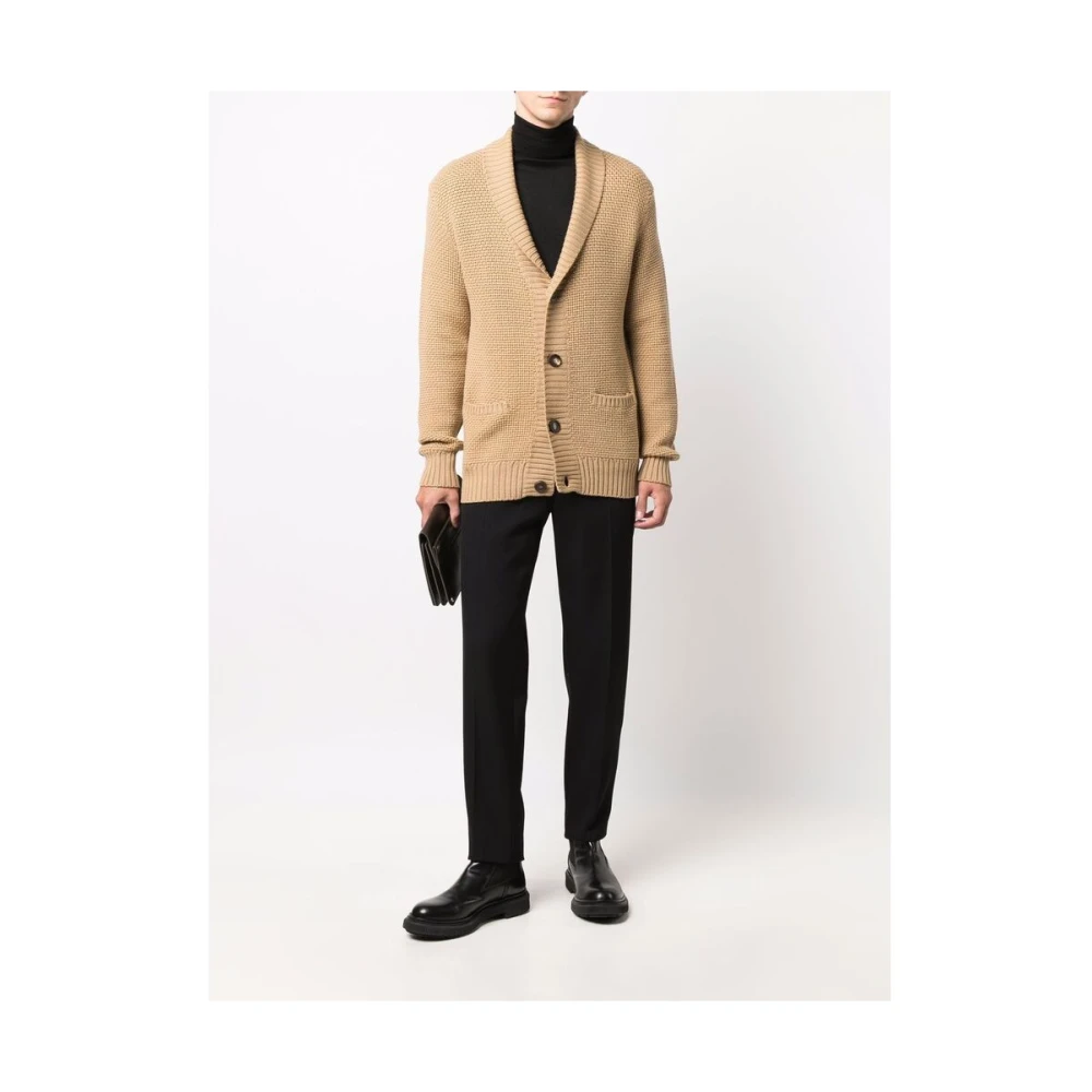 Mauro Ottaviani Zwarte Kasjmier-Zijde Roll-Neck Coltrui Black Heren