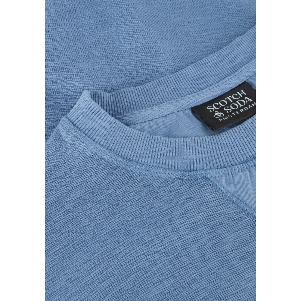 Scotch & Soda Blauw Gestreept Sweatshirt voor Heren Blue Heren