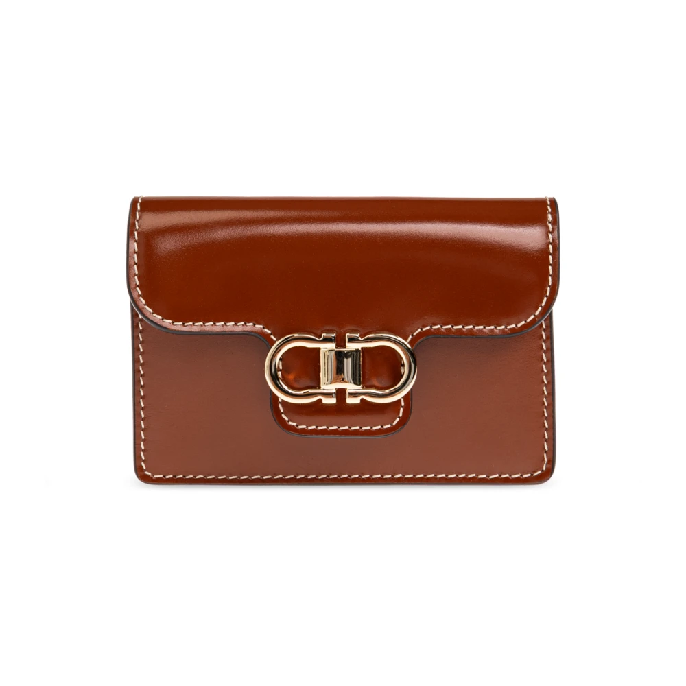Ferragamo Donna Marrone Porta Chiavi Gancini - Immagine 2