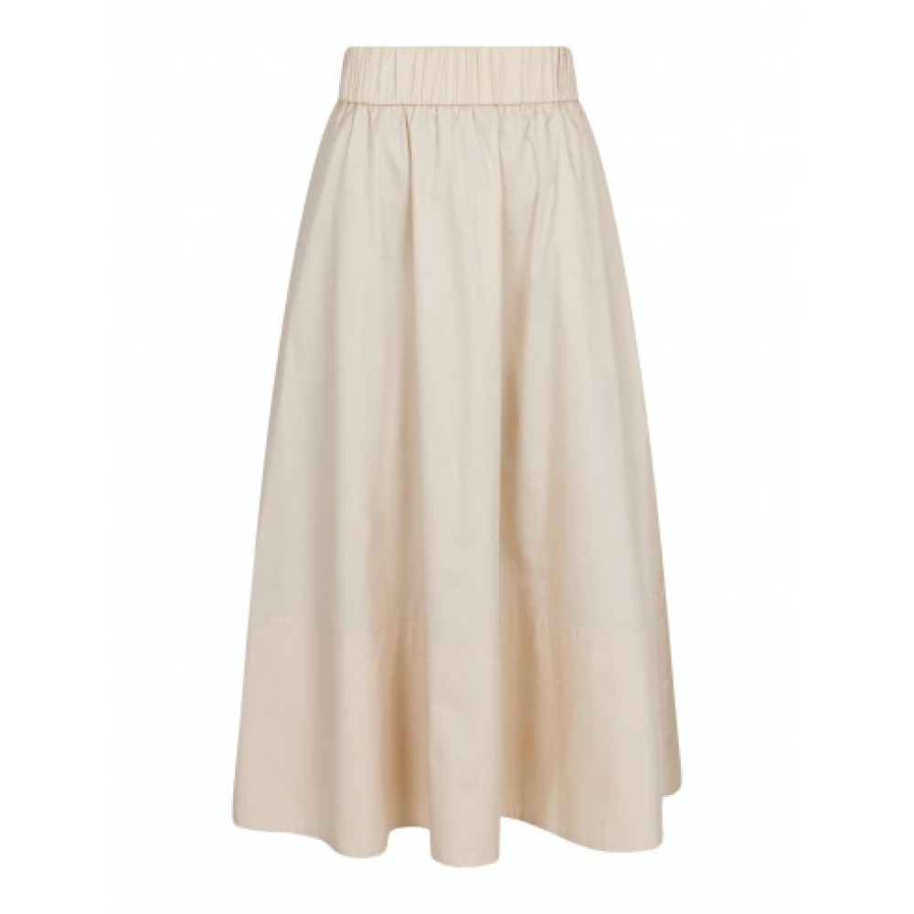 Neo Noir Yara Poplin Midi Kjol Beige, Dam