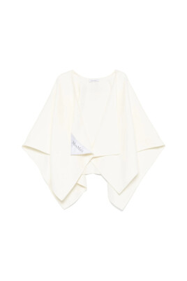 beige-v-neck-asymmetric-hem-cape