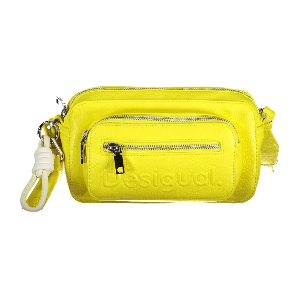 Desigual Gele Schoudertas met Afneembare Banden Yellow Dames