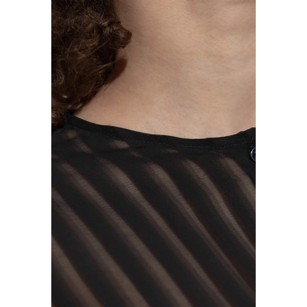 Officine Générale Overhemd met streepmotief Black Dames
