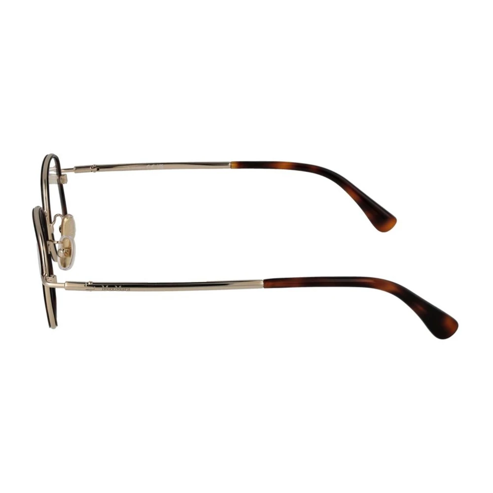 Max Mara Bruin Metalen Ronde Optische Frames voor Vrouwen Brown Dames