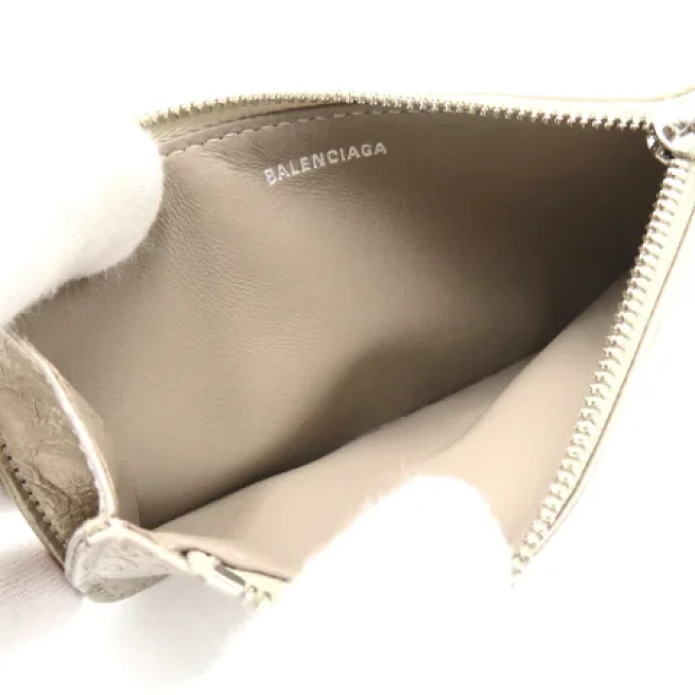 Balenciaga Vintage Pre-owned Leather home-office Beige Dames