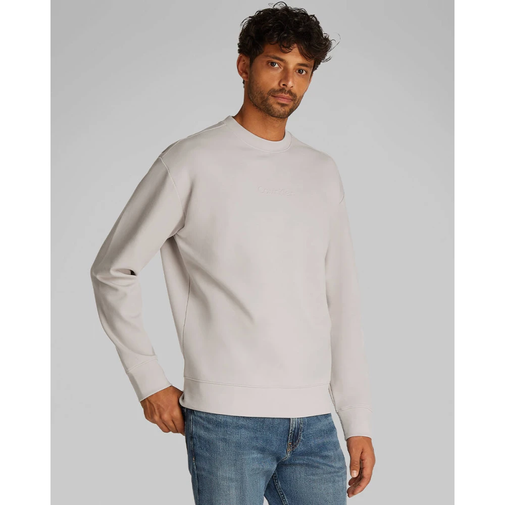 Calvin Klein Tech Interlock Sweatshirt Gray Heren