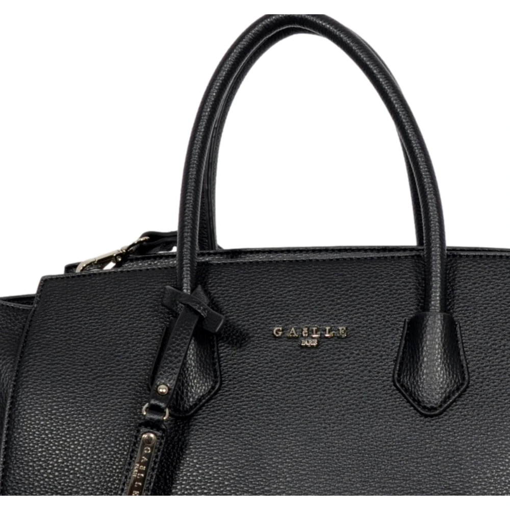 Gaëlle Paris Maxi Shopper Eco Leer met Metalen Logo Black Dames