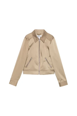 L/s Sateen Trucker Jacket