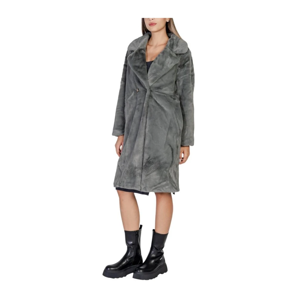 Ichi Polyester Jas en Jas Collectie Black Dames