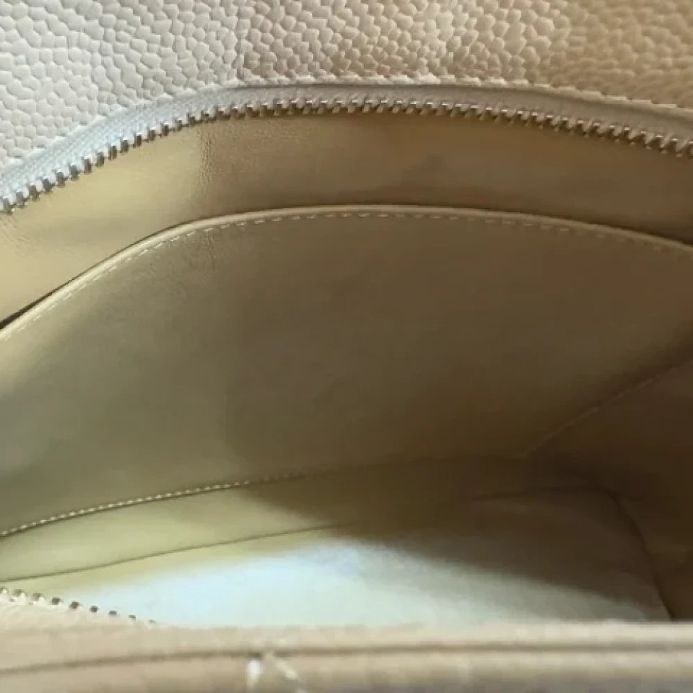 Chanel Vintage Pre-owned Leather chanel-bags Beige Dames