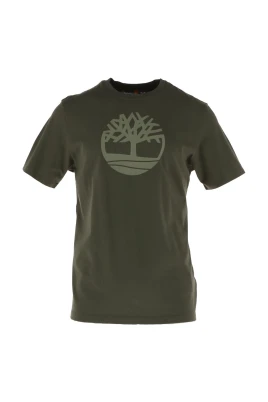 Tryckt T-shirt i bomull med rund hals