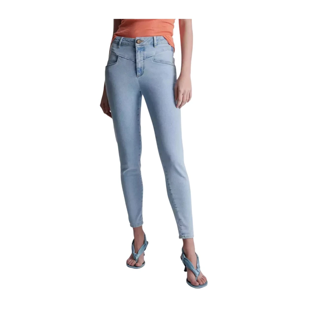 One Teaspoon Hoge taille Skinny Preachers Jeans Blue Dames