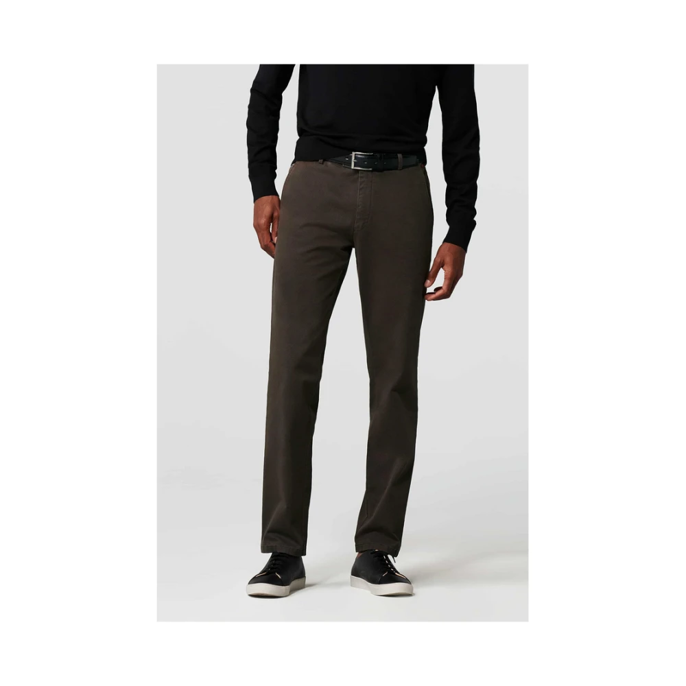 Meyer Bruine Stoffen Broek Brown Heren