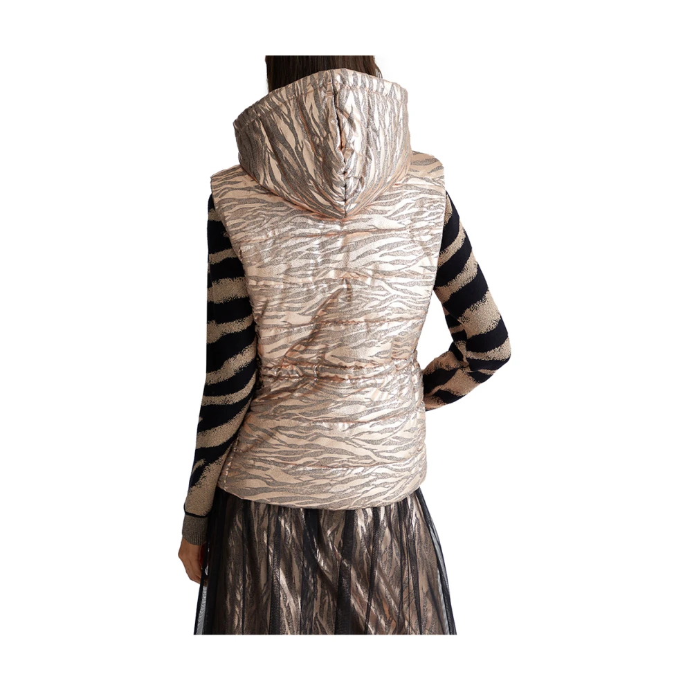 Liu Jo Veelzijdige Modieuze Gilet Jas Brown Dames