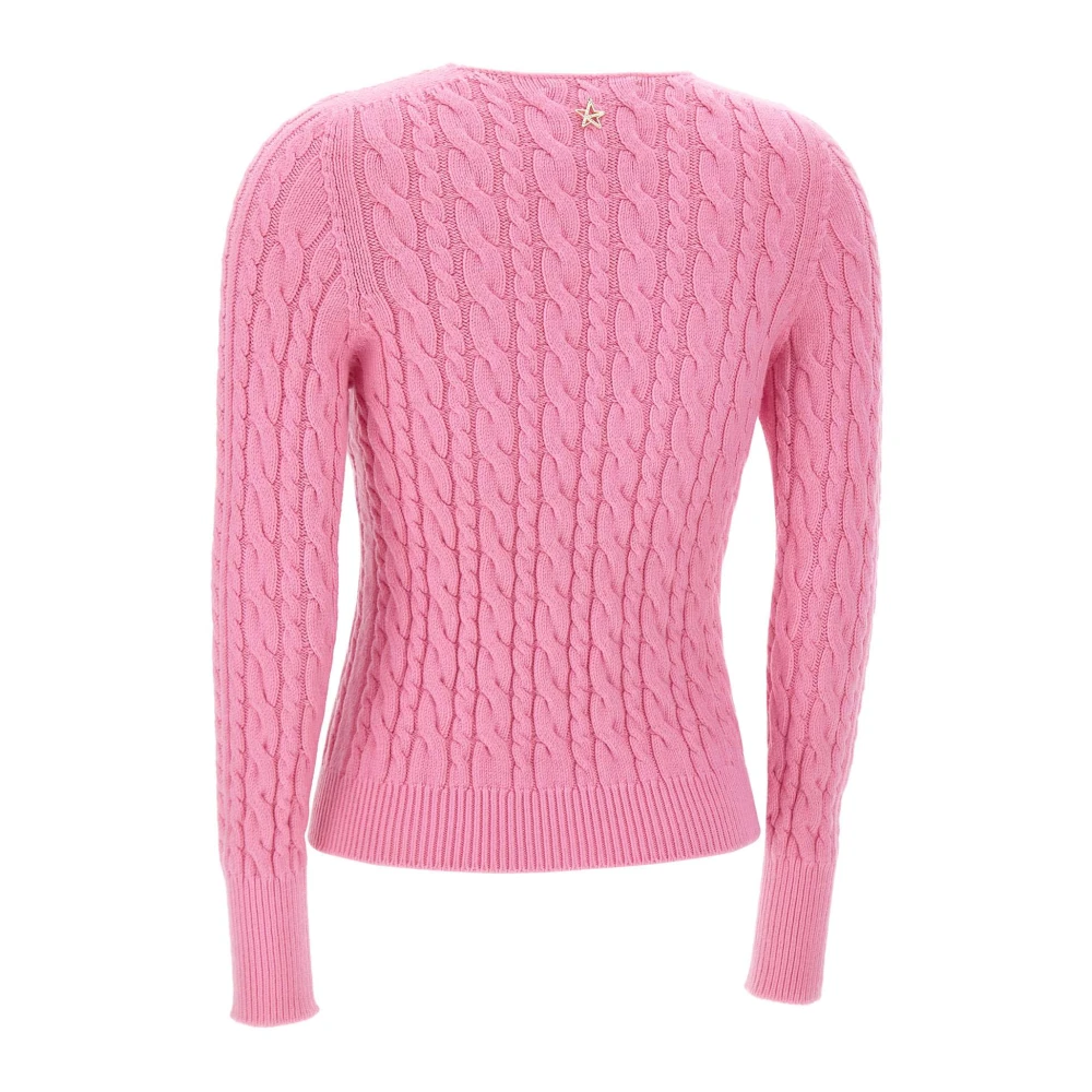 Kaos Cyclamen Pink V-Neck Sweater Pink Dames