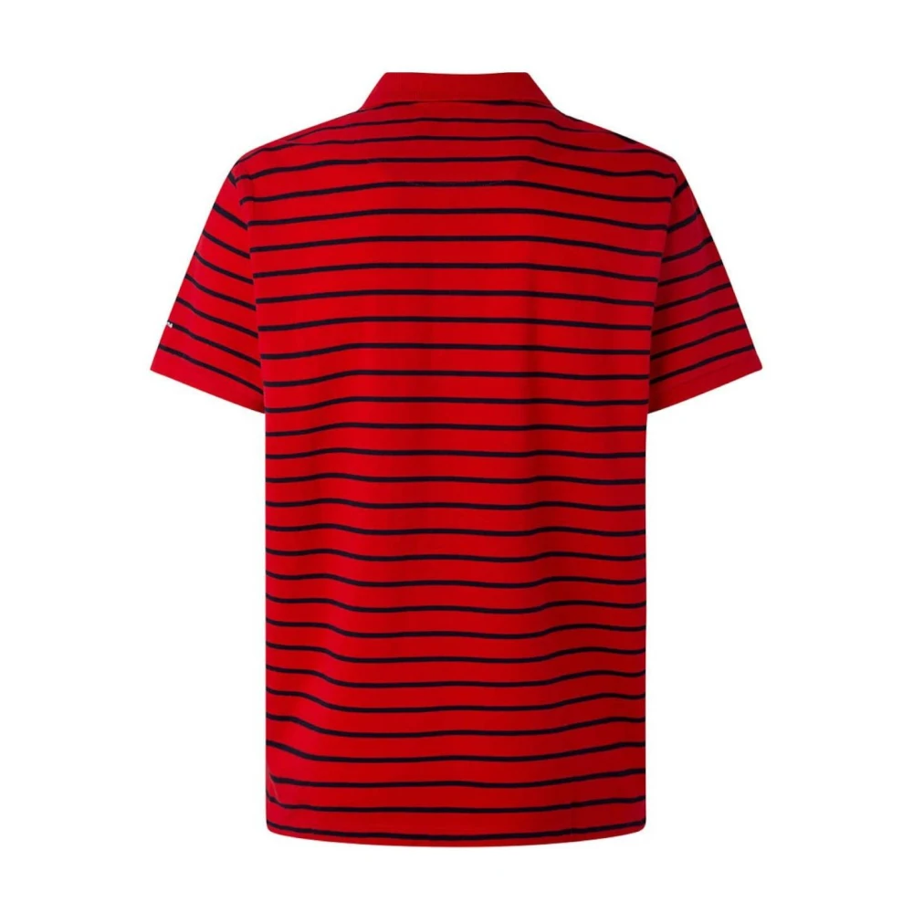 Pepe Jeans Rood Gestreept Poloshirt met korte mouwen Red Heren