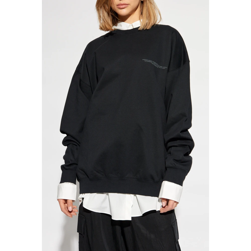 Y-3 Sweatshirt met bedrukt logo Black Unisex
