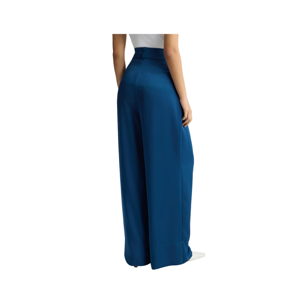 Liu Jo Blauwe Slim Fit Broek met Rits Blue Dames