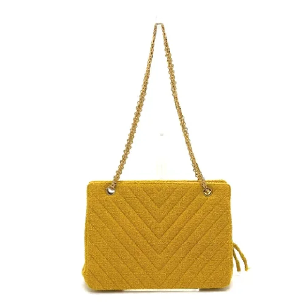 Chanel Vintage Pre-owned Fabric chanel-bags Yellow Dames