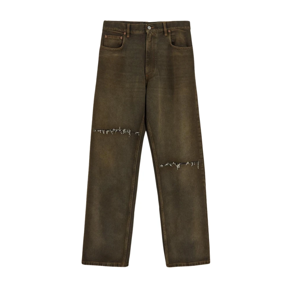 MM6 Maison Margiela Heren Denim Mode Brown Heren