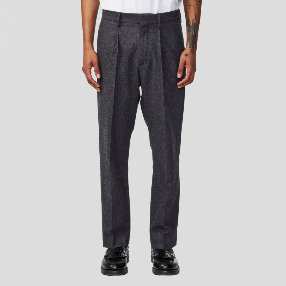 Nn07 Melange Wollen Blend Jurkbroek Gray Heren