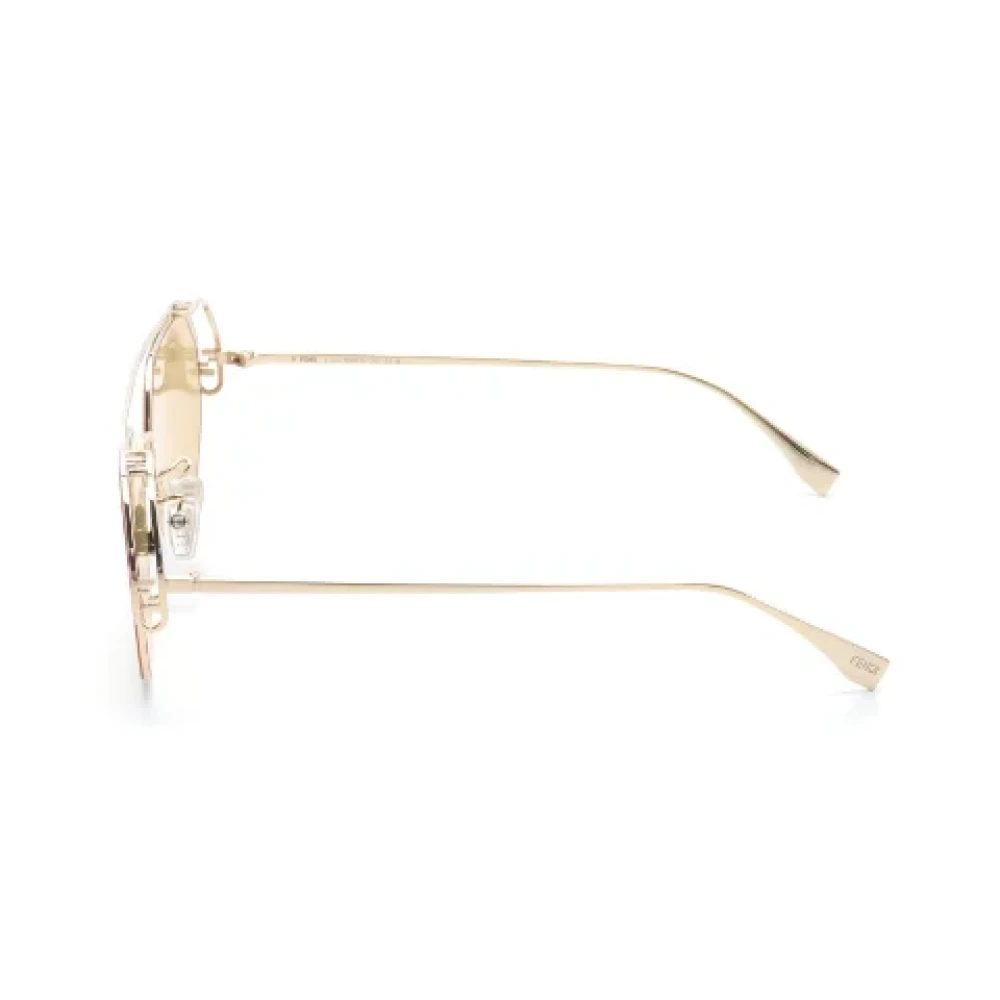 Fendi Vintage Pre-owned Metal sunglasses Yellow Dames