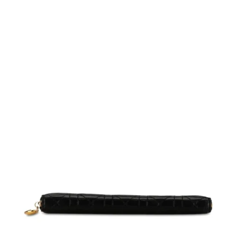 Dior Vintage Pre-owned Leather wallets Black Dames