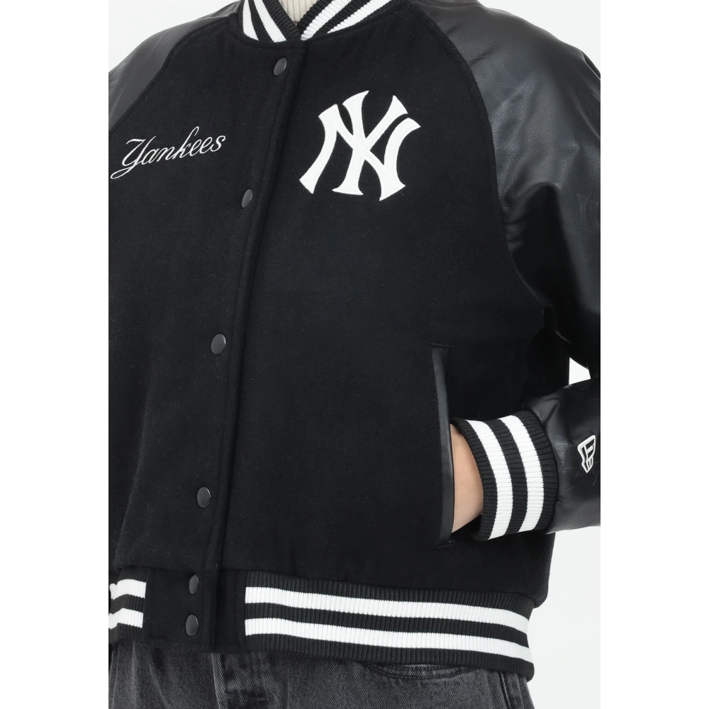 new era Zwarte Bomber Varsity MLB Yankees Jas Black Dames