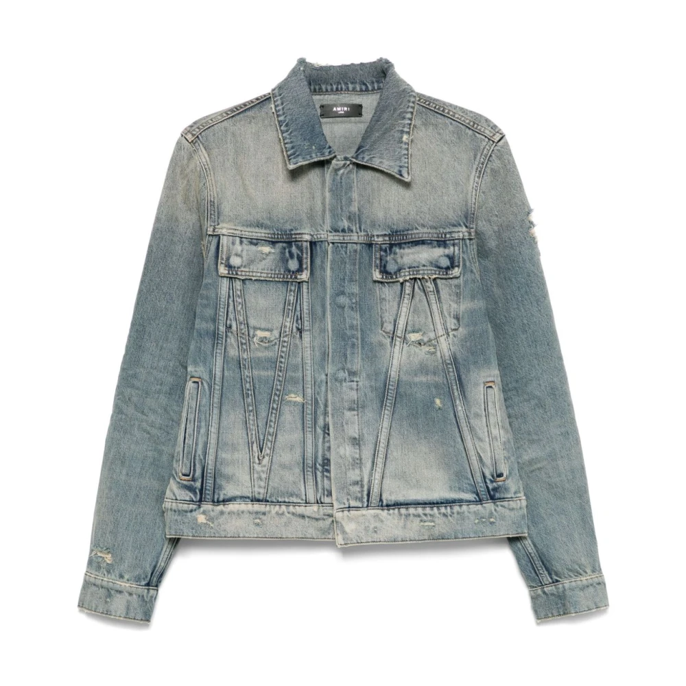 Amiri Blauwe Katoenen Jas Blue Heren