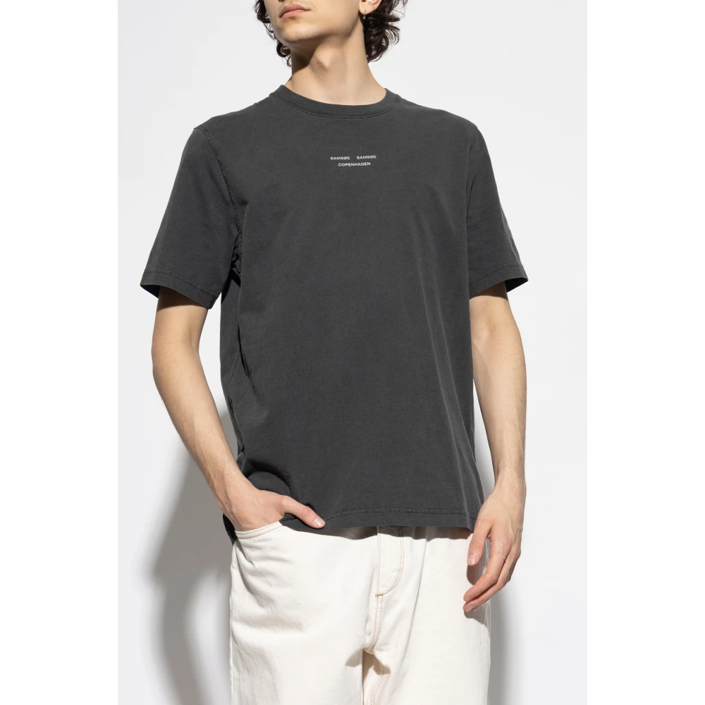 Samsøe T-shirt Samarcus Black Heren