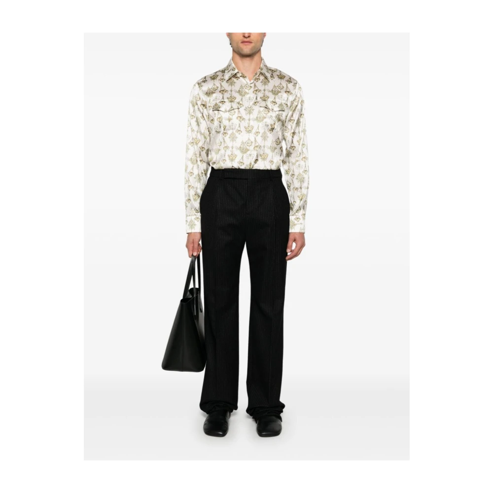 Givenchy Overhemd met chandelierprint van zijde Beige Heren