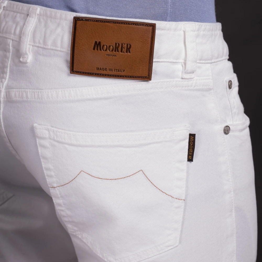 Moorer Trousers White Heren