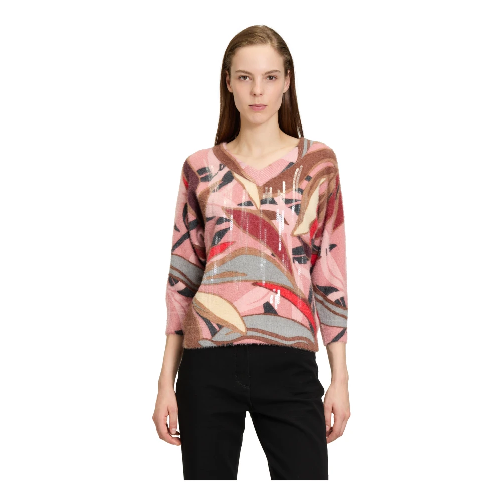 Betty Barclay Paillet Vleermuis Mouw Trui Multicolor Dames