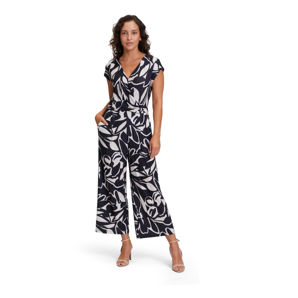 Betty & Co Jumpsuit met Korte Mouwen en Zakken Multicolor Dames