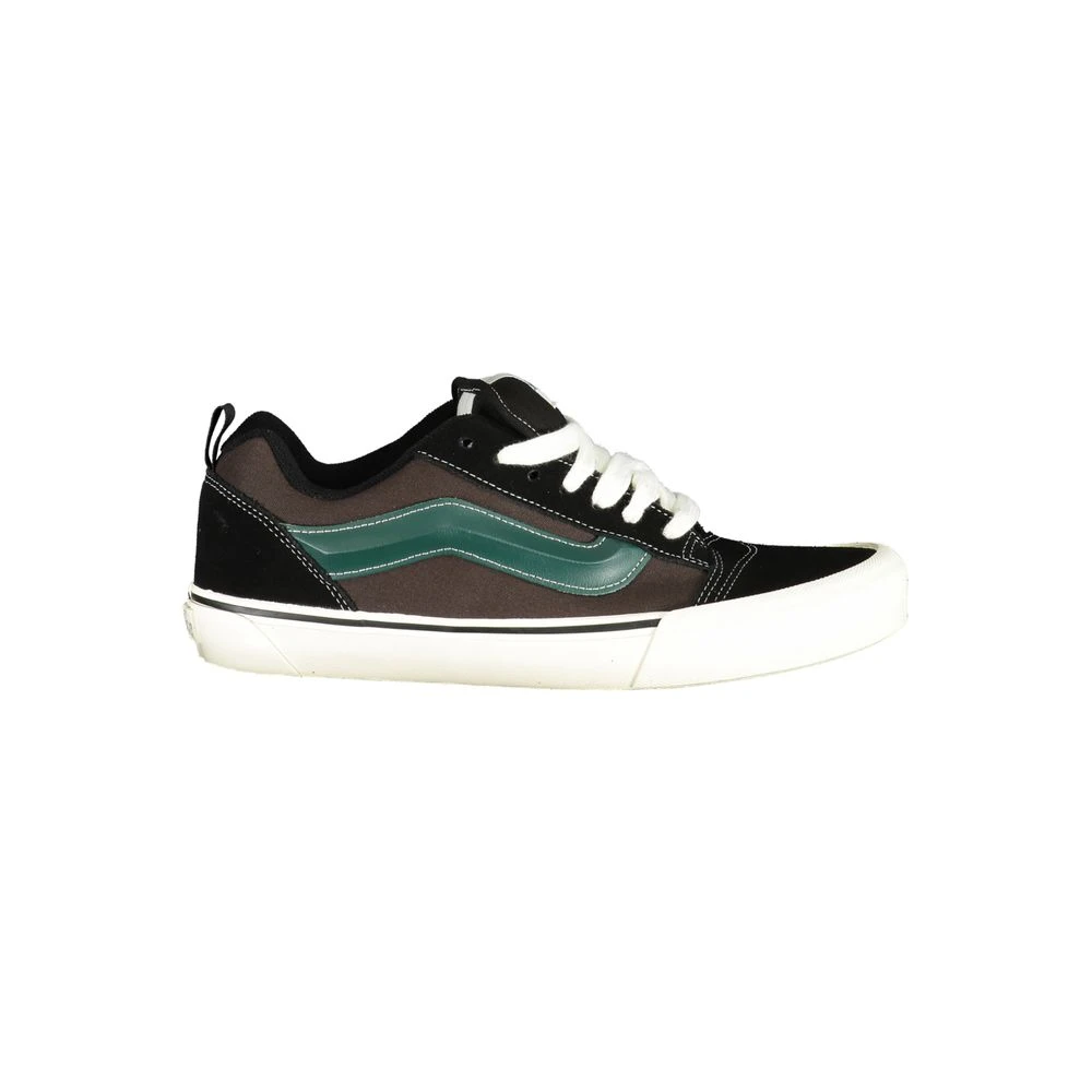 Vans Men's Black Sneakers, 10 Uk, Urban Jungle Street Trainers With Green Details