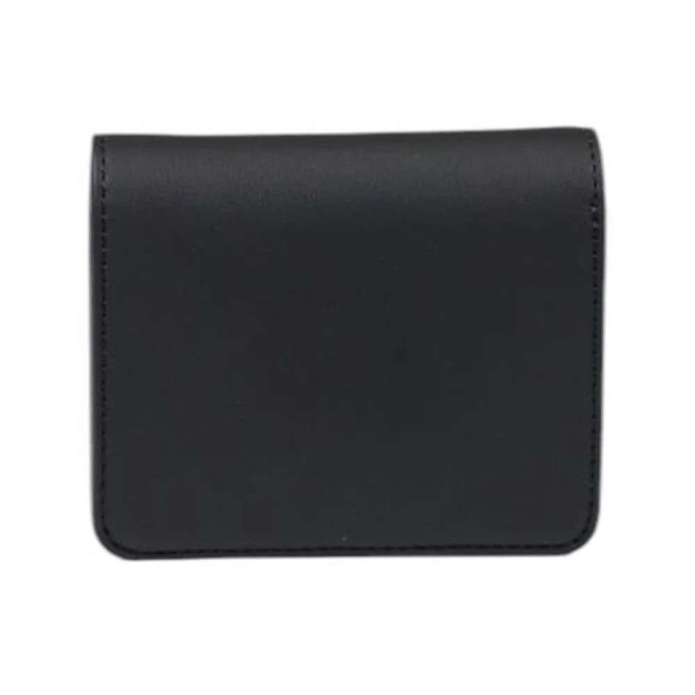 Love Moschino Compacte Polyurethaan Portemonnee voor Vrouwen Black Dames