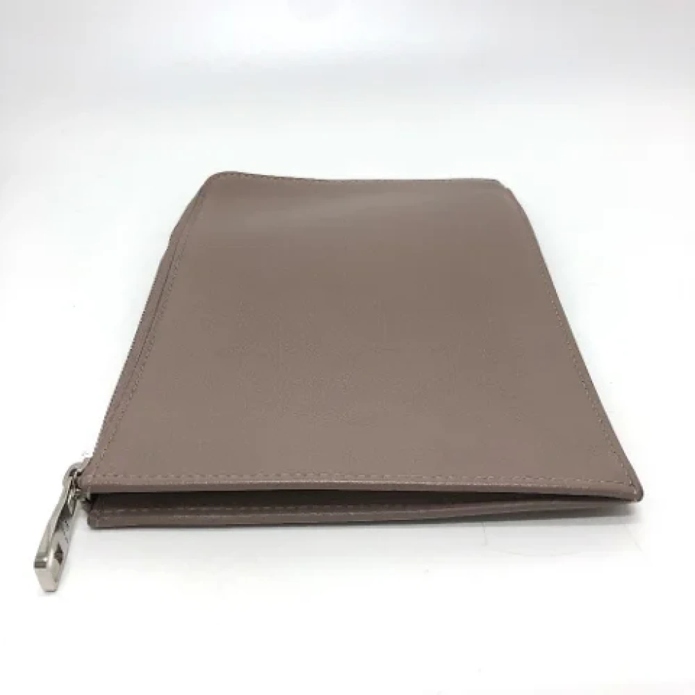 Louis Vuitton Vintage Pre-owned Leather clutches Beige Dames