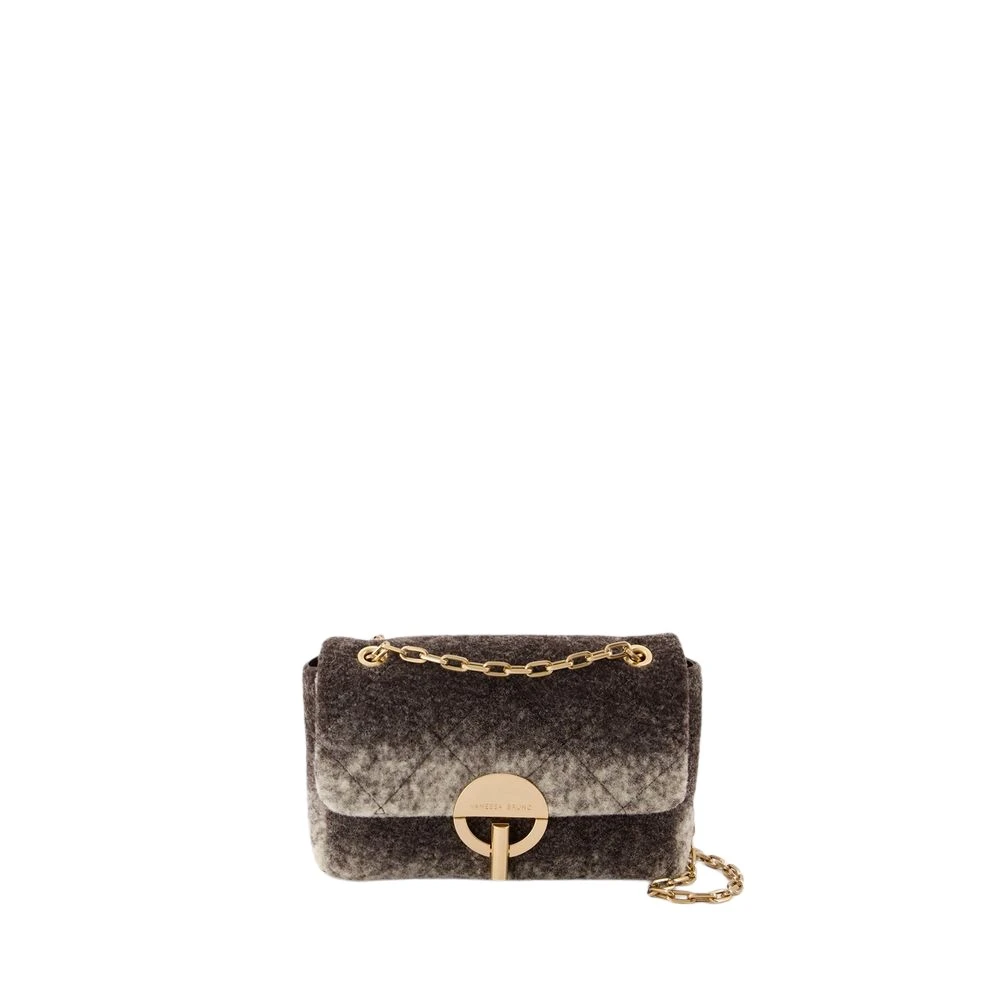 Vanessa Bruno Bruine Maan Crossbody Katoen Wol Tas Brown Dames