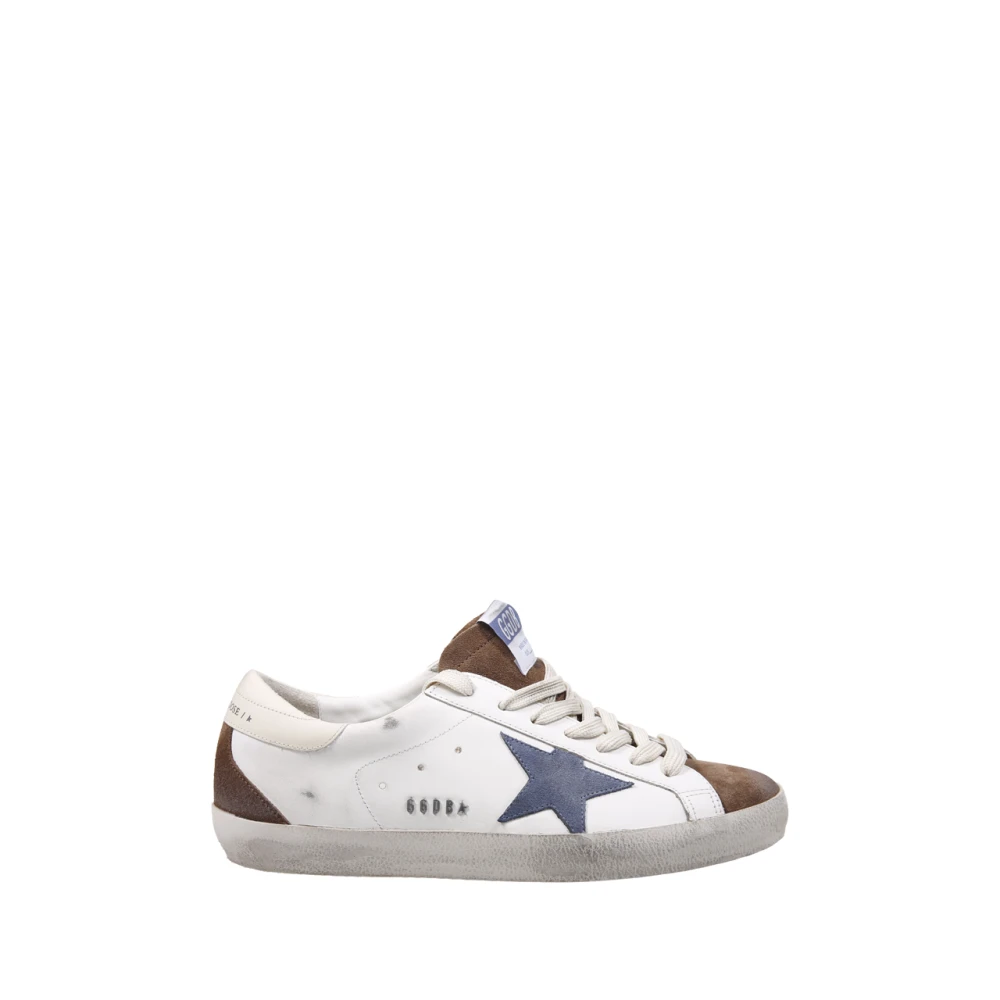 Golden Goose White Sneakers, Male, 9 Uk, Super-Star Trainers
