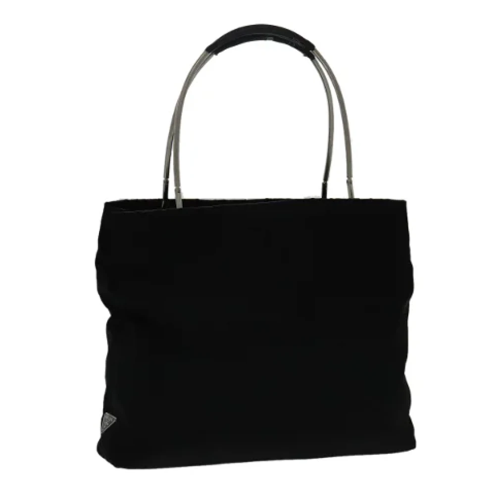 Prada Vintage Pre-owned Nylon handbags Black Dames