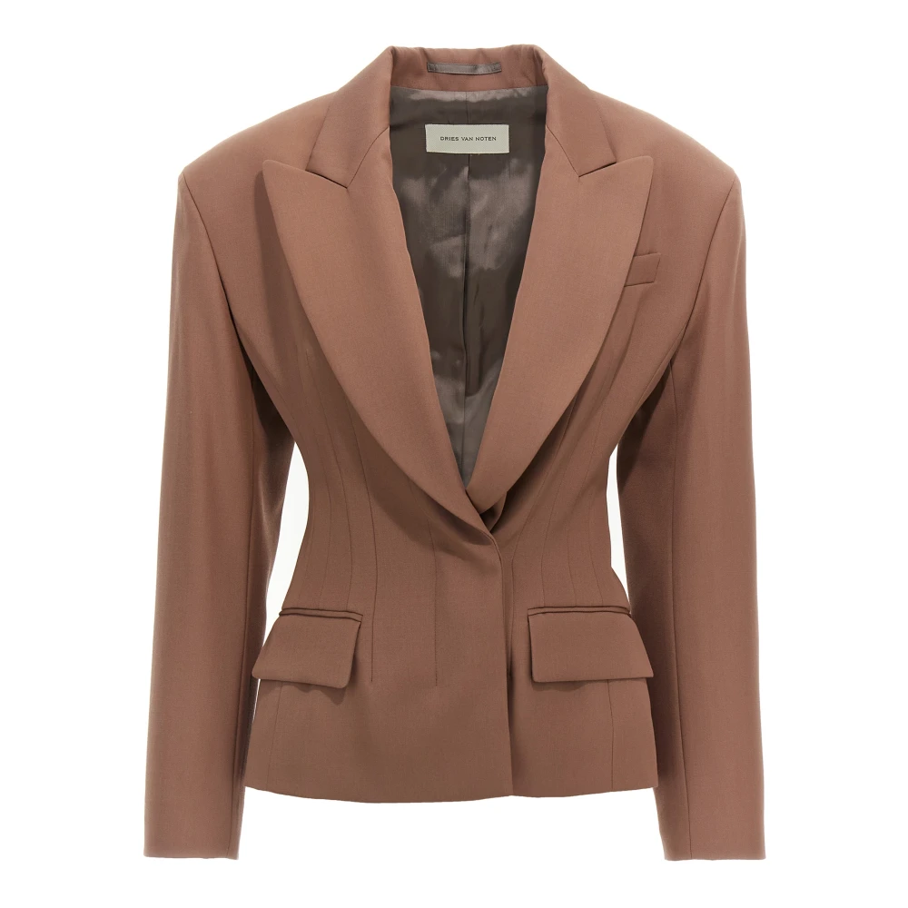 Dries Van Noten Brown Blazers, Female, Xs, Bohana Blazer