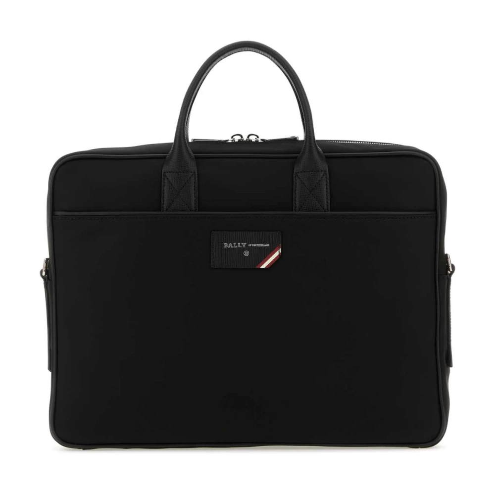 Bally Nylon Aktetas met Handvat en Riem Black Heren