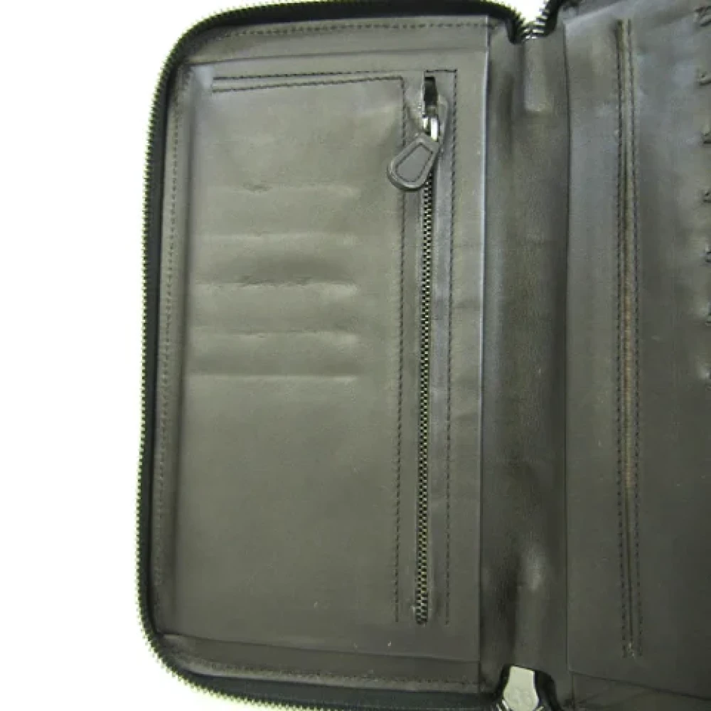 Bottega Veneta Vintage Pre-owned Leather wallets Black Heren