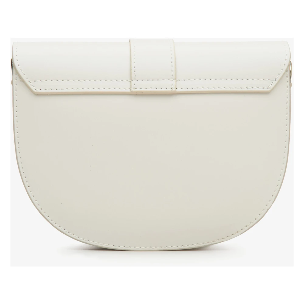 Estro Dames Crème Beige Schoudertas gemaakt van Italiaans Echt Leer Er00114771 Beige Dames