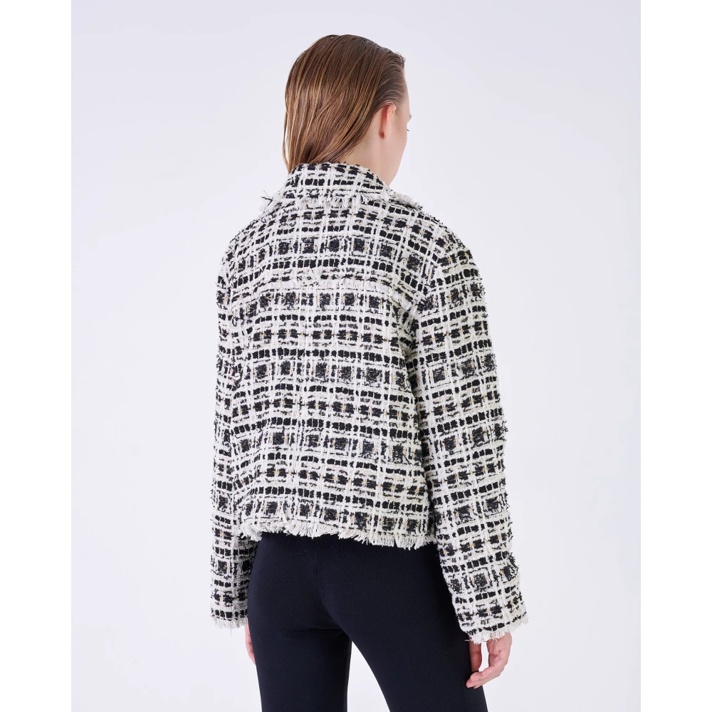 Silvian Heach Gestructureerde Fringe Jas met Zakken Multicolor Dames