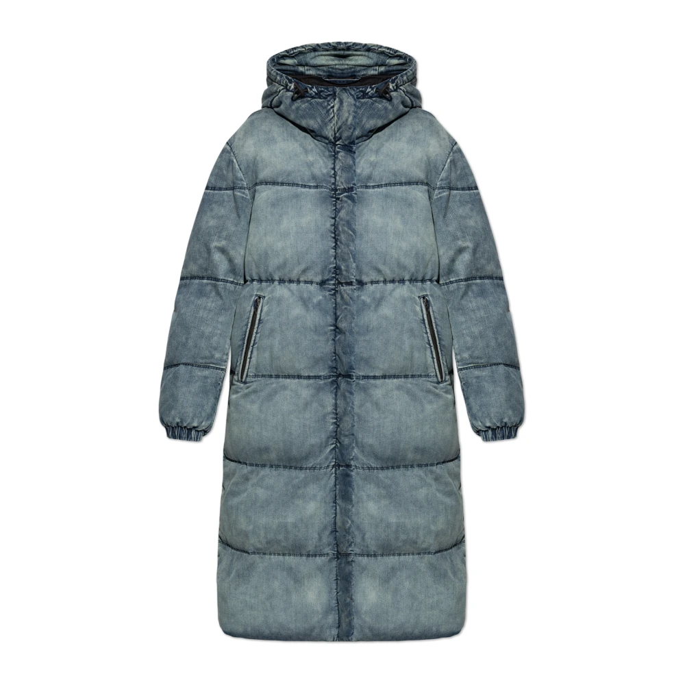 Diesel Geïsoleerde jas W-Aves-Long Blue Dames