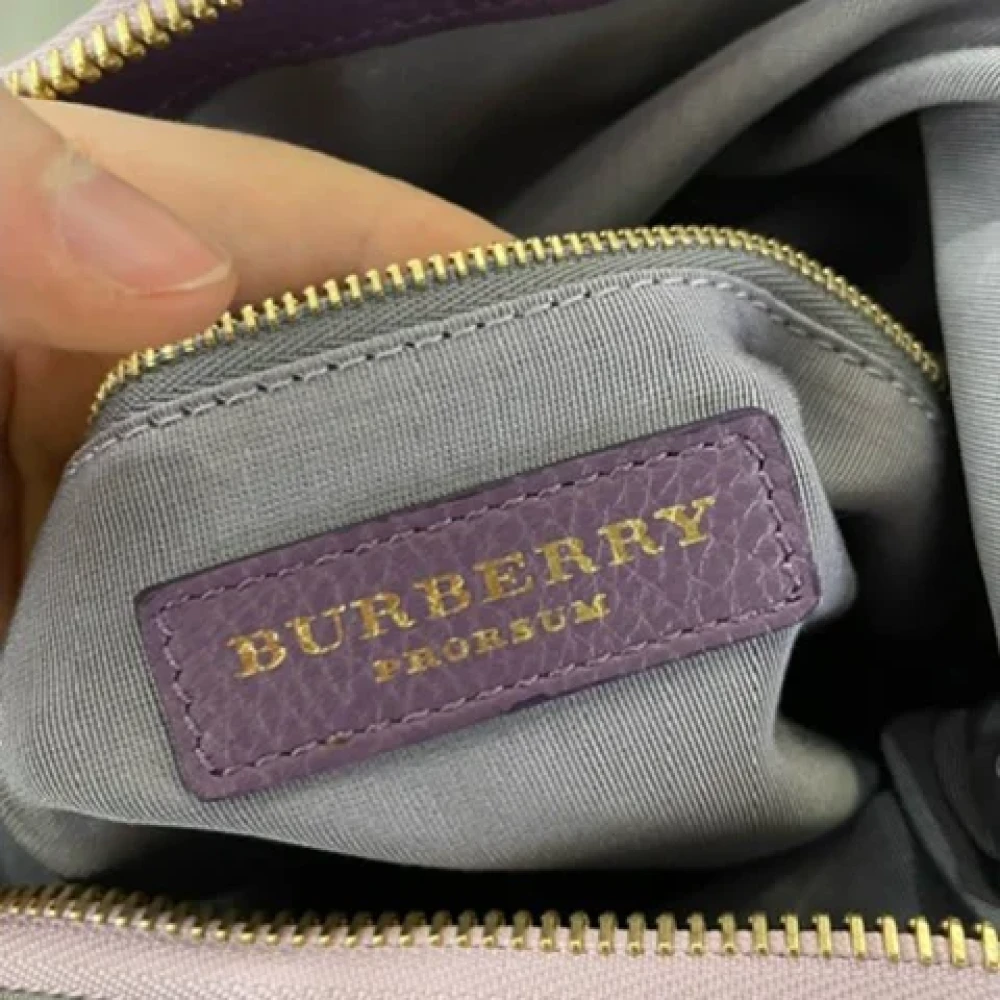 Burberry Vintage Pre-owned Rubber handbags Purple Dames